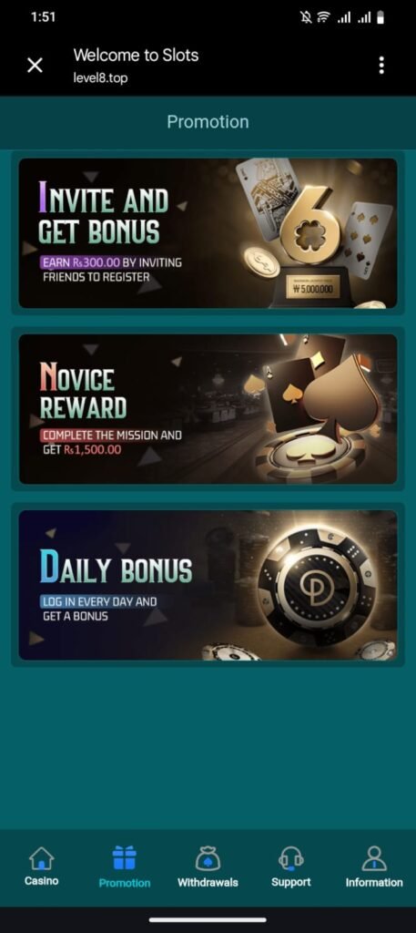 Promotions in Rich 888 Game